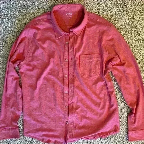 J. Crew Other - Mens J. Crew Dress Casual Shirt Pink /Salmon Button Down Cotton Large